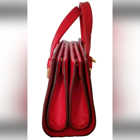 DOLCE & GABBANA RED LEATHER MINI TOTE WITH MIRROR - Picture 3 of 15